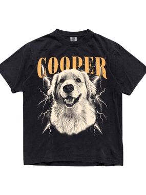 Cooper Dog Graphic Tee - Black